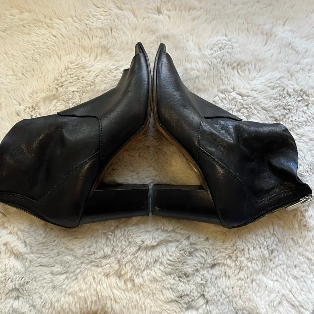 Cordani Black Peep Toe Ankle Booties